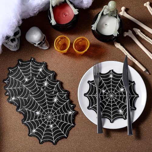 Halloween Spiderweb Paper Napkins Bulk 3-Ply Party Table Decor 100 Pack