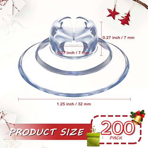 200 Pcs Christmas Light Suction Cup Hooks - Holiday Window Clips & Holders, 1 1/5 Inch