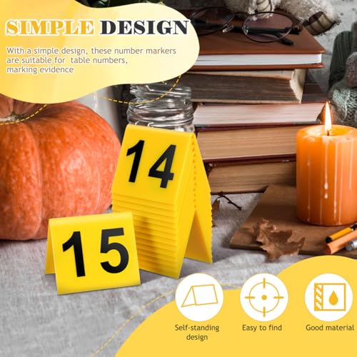 15-Piece Evidence Markers Set for Crime Scene, Table Numbers & Party Props