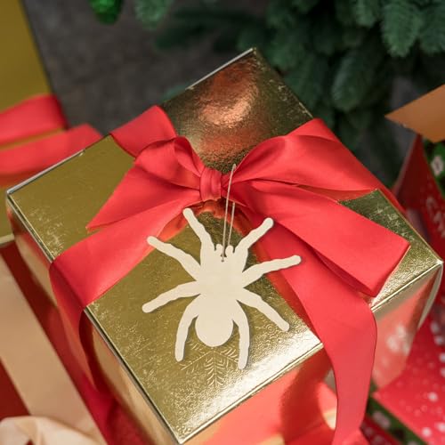 DIY Unfinished Wooden Spider Ornaments - Halloween Christmas Party Decorations, 20pcs