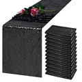 Sequin Table Runner 12x108 Inch Black Set of 12 - Elegant Party Decor