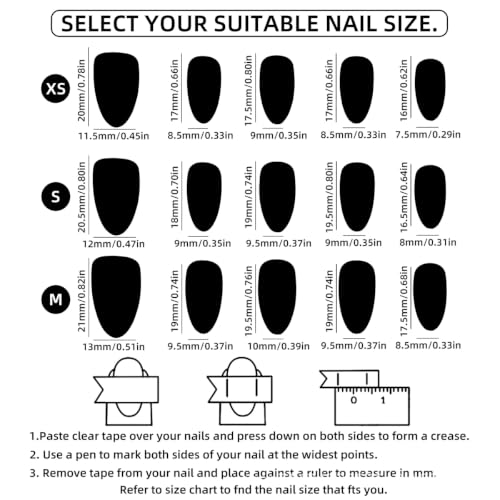 Press On Nails Halloween Style-31 Medium Almond Pink False Nails 24Pcs