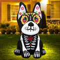 4FT Halloween Inflatable Skeleton Dog Outdoor Decoration - Skull Dog Variant