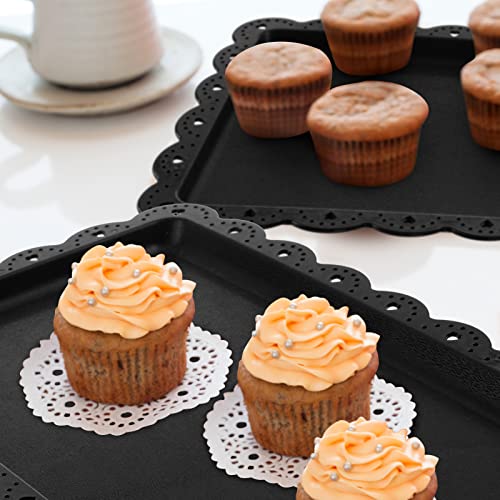 Black 3-Tier Cupcake & Dessert Stand Set - 9 Pieces for Parties and Events