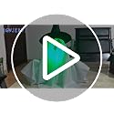 Animated Halloween Ghost Decoration with Sound & Green Face Glow - Interactive Spooky Decor