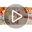 Black and White Checkered Fall Pumpkin Decor Set - Resin Halloween & Thanksgiving Table Ornaments - 3 Sizes