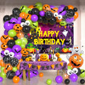 Halloween Balloon Arch Kit with Banner and Decorations - Party Supplies
