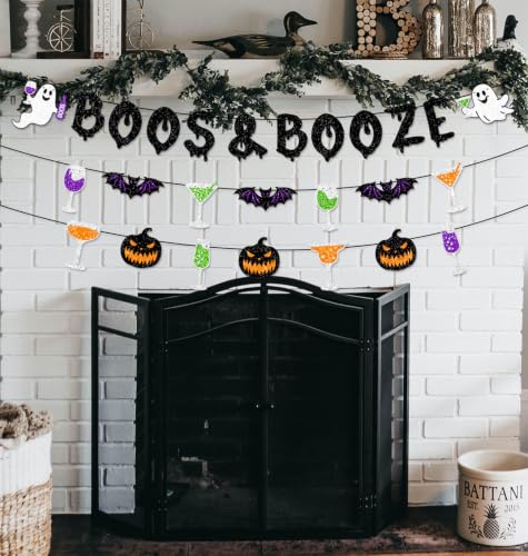 Halloween Potion Ghost & Boo Banner Set - Glittery Party Decorations