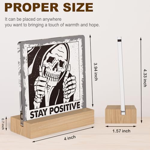 Halloween Skeleton Desk Decor - Indoor Ghost and Skull Art for Home Office Shelf