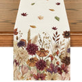 13x72 Inch Beige Fall Table Runner - Artoid Mode 210 GSM Home Decor