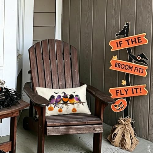 Halloween Pillow Cover 12x20 Inch - Black Pumpkin Pattern for Home Decor - Variation of THIS Listing