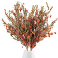 Burnt Orange Fall Flowers Artificial Stems 26in Bouquet for Home Decor