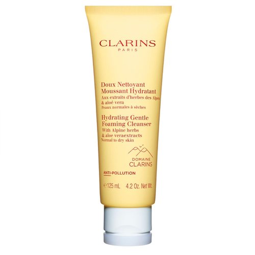 Clarins Hydrating Gentle Foaming Cleanser - Revives Radiance & Balances Skin | Green Formula with Organic Aloe Vera