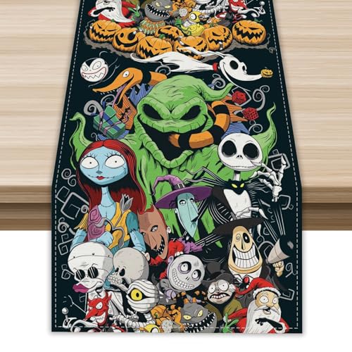 Halloween Pumpkin Table Runner for Fall Decor 13x90 Inches - Farmnall