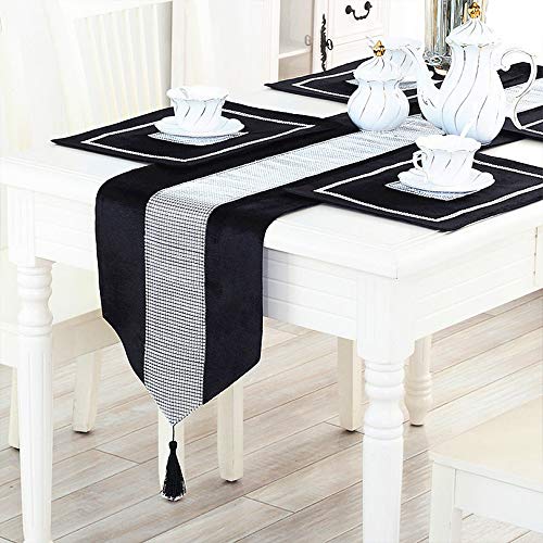 Black Rhinestone Tassel Table Runner 13x84 Inch Elegant Wedding Party Decor Variation of THIS listing
