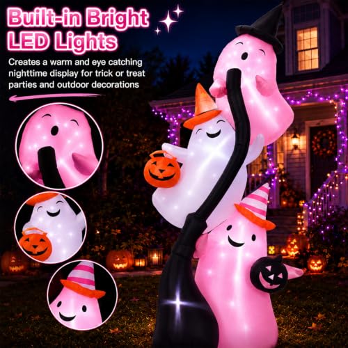 9.8 ft Pink Halloween Inflatable Ghost Outdoor Decoration - Variation of THIS Listing