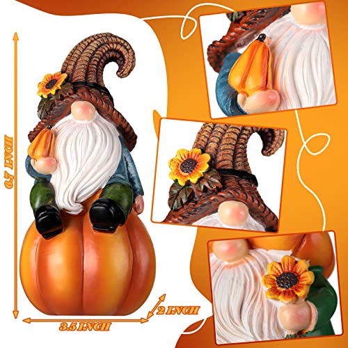 Fall Gnome Figurines Set - Pumpkin Decor for Thanksgiving & Halloween
