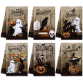 Ganeen Halloween Goth Kitchen Tea Towels - 6 Pack, Scary Cute Washcloths