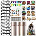 Wizard Party Favors Set - Wand Pencils, Notebooks, Gift Bags - 72 Pieces - Variation of 72 / Wand