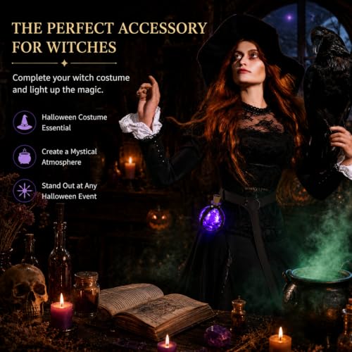 Halloween Witch Potion Bottle Solar Light - Black with Purple Light, 200ml Glass Decor