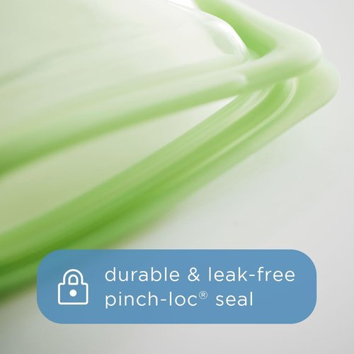 Stasher Silicone Reusable Storage Bag - Eco-Friendly Leak-Free Food Storage | 28 oz Tie Dye Blue
