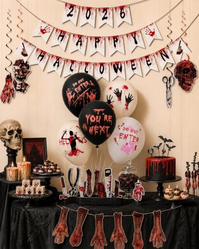 Bloody Halloween Banner & Decorations Set - Horror Party Kit