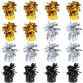Balloon Weights Set 16 Pieces - Gold, Silver, Black Metallic Anchor Holders for Parties