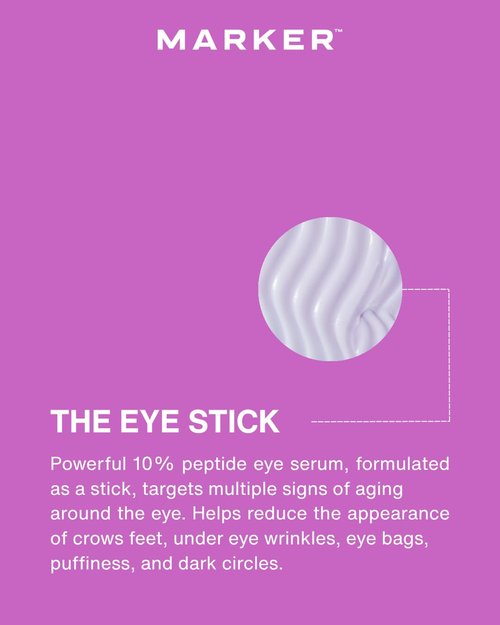 MARKER Eye Stick - 10% Peptides Under Eye Serum for Puffiness, Dark Circles & Fine Lines | 0.1 oz (3 g)