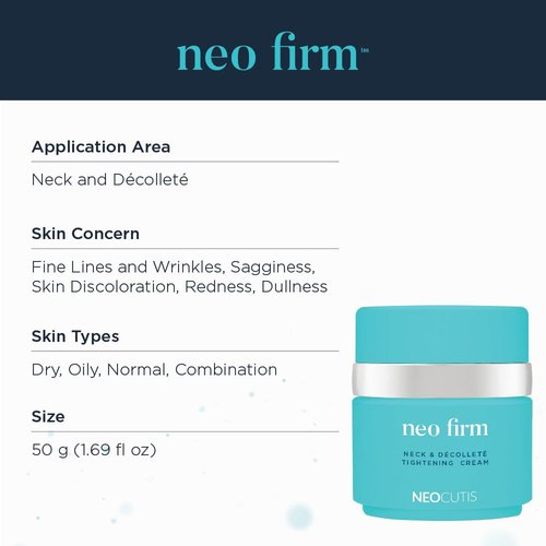NEOCUTIS Neo Firm - Firming Neck and Décolleté Cream - Anti-Aging Skin Tightening - 50ml