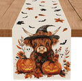 Halloween Table Runner Ghost Pumpkin Cow 13 x 60 Inches Seasonal Kitchen Decor