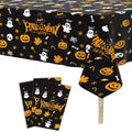 Halloween Disposable Plastic Tablecloth Rectangle 3 Pack - Spooky Design