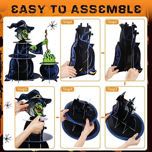 Halloween 3-Tier Cupcake Stand Witch Design Party Decoration