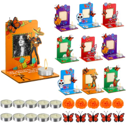 Dia De Los Muertos Altar Decorations Picture Frames Set C - Day of the Dead Decor