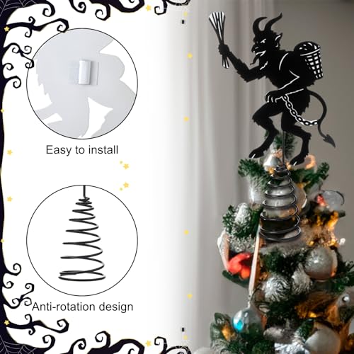 Krampus Christmas Tree Topper - Gothic Halloween Holiday Ornament 11.9 x 9 Inches