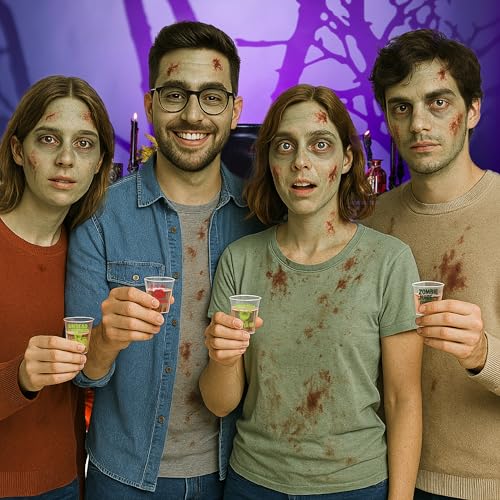 Zombie Party Disposable Shot Glasses Set of 100 - 2oz Halloween Horror Drinkware