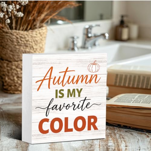 Funny Fall Halloween Sign Wooden Tabletop Decor - Color Variation