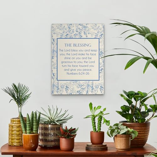 Christian Canvas Wall Art Decor - Bible Verse Scripture Artwork for Home & Nursery 11x14
