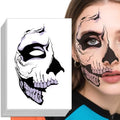Halloween Skeleton Ghost Face Temporary Tattoos - Pattern 4 for Cosplay & Party
