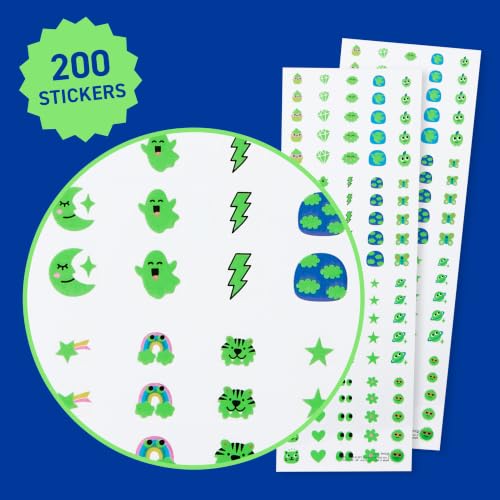 Glow in The Dark Nail Stickers for Kids - Waterproof Durable Fun Gift