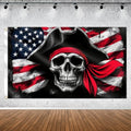 Pirate Banner 5ft x 3ft Skeleton Party Decorations Pirate Backdrop Halloween Birthday