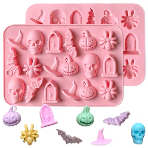 Halloween Pumpkin Skull Silicone Mold for Chocolates & Crafts - Colour 11