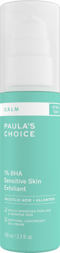 Paula’s Choice CALM 1% Sensitive Skin BHA Liquid Exfoliant, Salicylic Acid Lotion for Large, Clogged Pores, Calms, Soothes Redness, Suitable for Rosacea-Prone, Eczema-Prone Skin, Fragrance-Free, 3.3oz