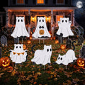 Halloween Ghost Cat Yard Signs with Stakes - Outdoor Decorations Set of 6