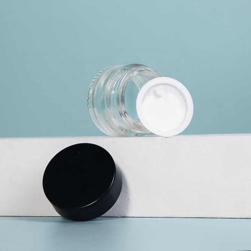 HningBuyox 70 Pack Glass Sample Container, 10ml Empty Jars with Lids, 10 Gram Tiny Sample Jar Lip Balm Containers for Cosmetics, Lotion, Cream, Makeup, Samples, Wax, Skincare, Travelling, Retail Store