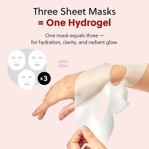 COSYUREE Collagen Deep Absorbing Hydrogel Mask, Korean Collagen Hydrogel Mask, Overnight Face Mask, Hydrating, Glass skin, Rejuvenation, Korean Skincare, 34g x 5ea