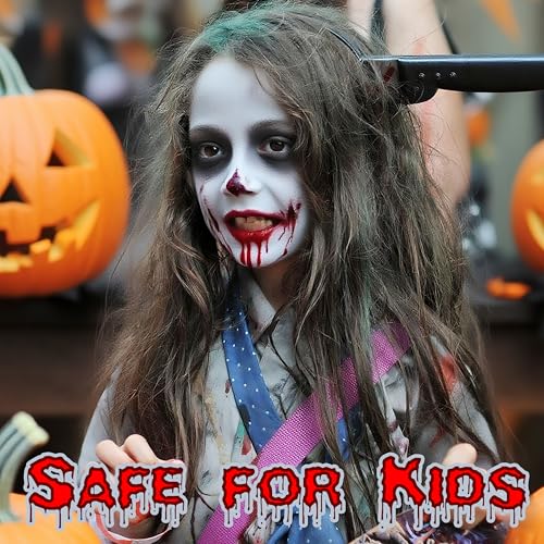 Halloween Zombie Makeup Kit with Face Paint, Fake Blood & Sponge - Zmobie Variation