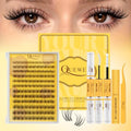 QUEWEL Spider Lash Clusters Kit - Wispy Breeze 8-16mm D Curl 4-in-1 Variation