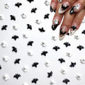 Halloween Nail Art Charms Set - Ghost & Bat 3D Resin Accessories, Style-6