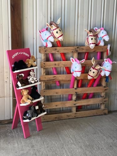 Multicolor Inflatable Stick Horse Set - 12pcs 38-inch Party Horse Props for Cowboy, Pony, Western Themes
