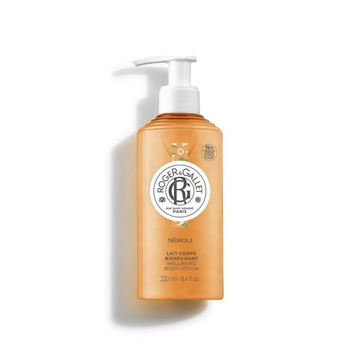 ROGER & GALLET Wellbeing Body Lotion 250 ml - Moisturizer Body Cream for Women Orange Blossom & Shea Butter - Fast Absorbing, 24-Hour Hydration, Natural Ingredients - Néroli .